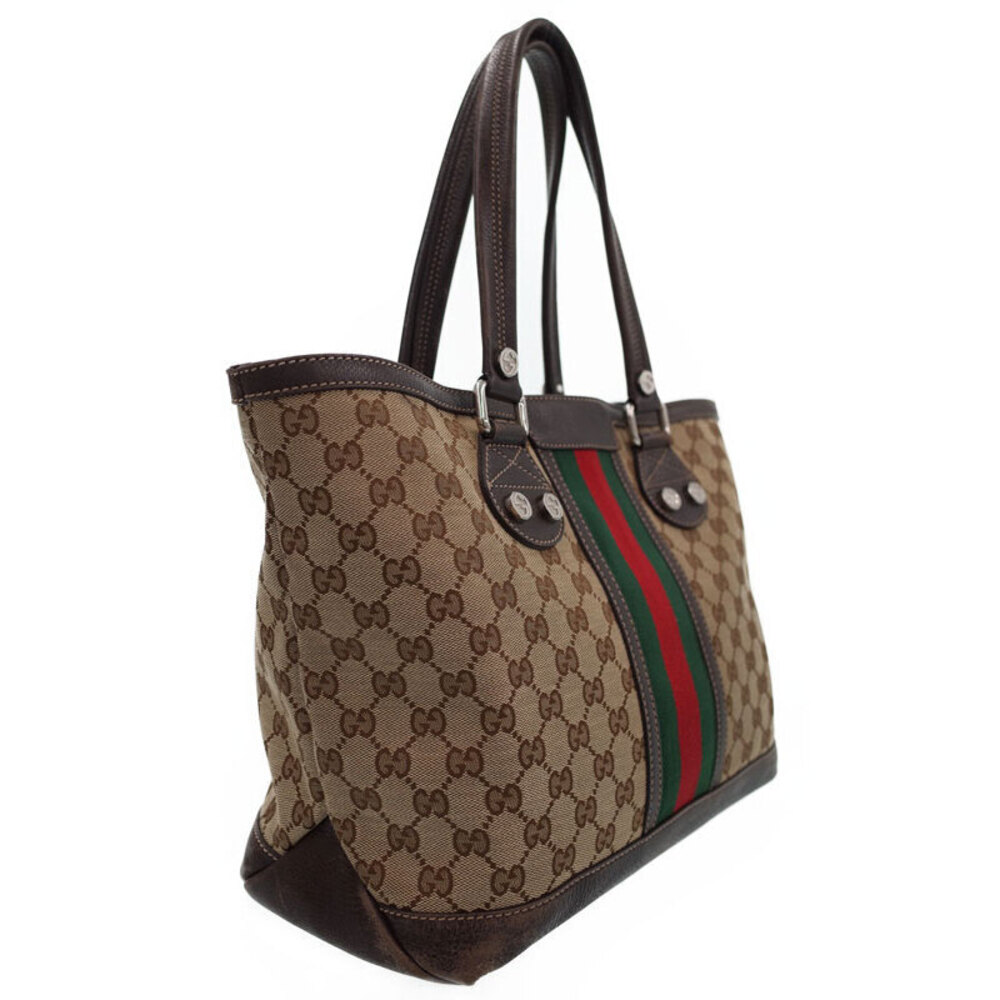 Gucci Tan Shoulder GG bag Brown signature web canvas Sherry Supreme